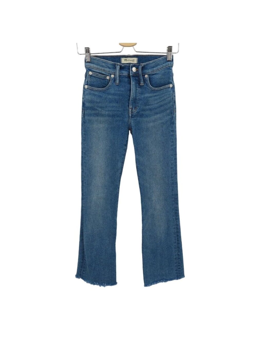 Madewell Cali Demi Boot 24 Raw Hem Medium Blue Was Denim Jeans Bootcut Pants